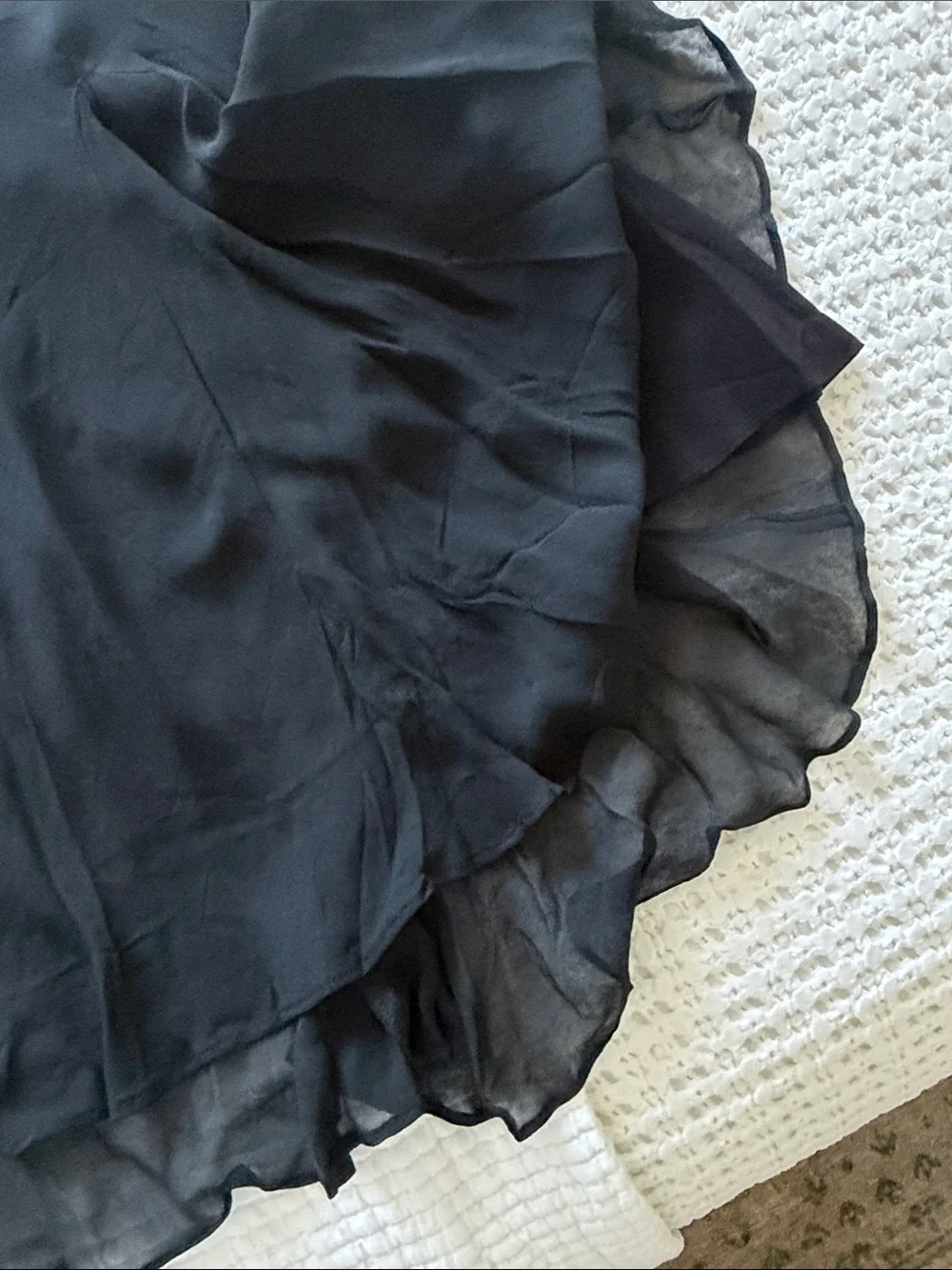 J. Crew Black Flared Midi Skirt